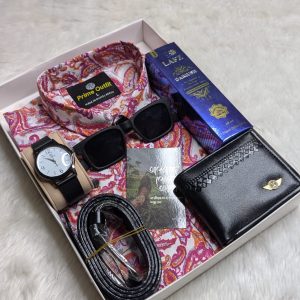 ডিজিটাল প্রিন্টার শার্ট এর কম্ব সেট শার্ট, ঘরি, মানিব্যাগ, পারফিউম, বেল্ট ,চশমা ও চিরকুট-2